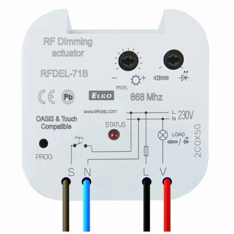 RF universal dimmer RFDEL-71B/230V 4512