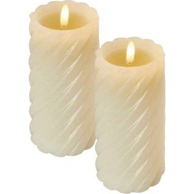 EMOS DCCV17 LED decoration - wax candle, 17 cm, 2x AAA, indoor, warm white, 2 pcs, timer