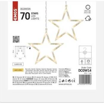 EMOS DCGW14 LED Christmas pendant - 7 stars, 67x125 cm, indoor, warm white