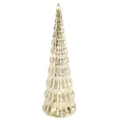 EMOS DCLW30 LED glass Christmas tree, 27 cm, 2x AA, indoor, warm white, timer