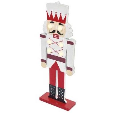 EMOS DCWW38 LED wooden nutcracker, 29 cm, 1× CR2032, indoor, warm white