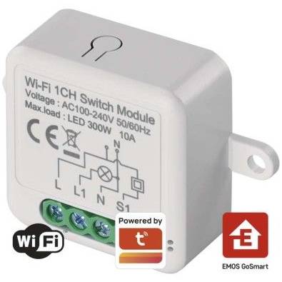 EMOS H5105 GoSmart modul spínací IP-2101SW, Wi-Fi, 1-kanálový