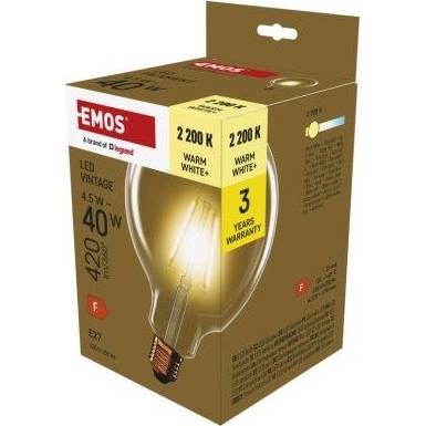 EMOS Lighting Z58032 LED bulb Vintage G125 / E27 / 4,5 W (40 W) / 420 lm / warm white