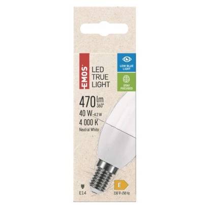 EMOS Lighting ZQ3225 LED žiarovka True Light 4,2W E14 neutrálna biela