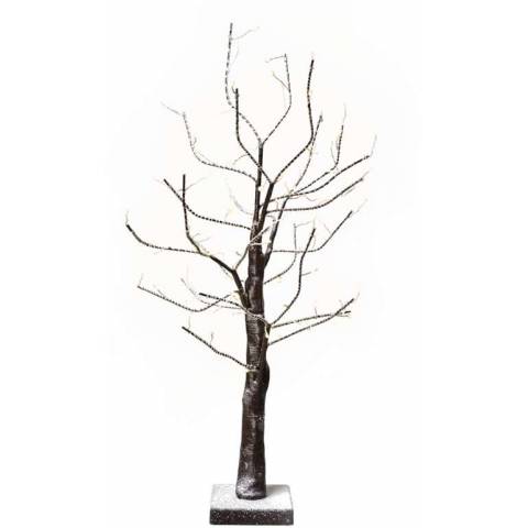 EMOS Lighting ZY2253 LED vianočný stromček, 60 cm, 3× AA, vnútorný, teplá biela, čas.