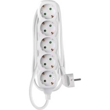 EMOS P0522 Extension cable 2 m / 5 sockets / white / PVC / 1 mm2