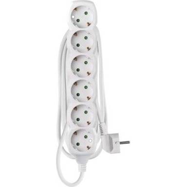 EMOS P0621 Extension cable 1.4 m / 6 sockets / white / PVC / 1 mm2