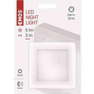 EMOS P3316 LED noční světlo P3316 s fotosenzorem do zásuvky