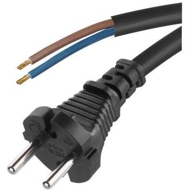 EMOS S03030N Flexo cord rubber/neoprene 2×1mm2, 3m, black