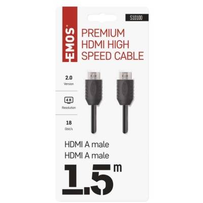 EMOS S10100 HDMI 2.0 vysokorýchlostný kábel A vidlica - A vidlica 1,5 m