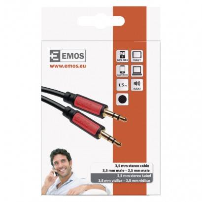 EMOS SM5001 JACK kábel 3,5 mm stereo, vidlica - 3,5 mm vidlica 1,5 m
