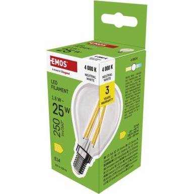 EMOS ZF1D03 LED bulb Filament Mini Globe / E14 / 1,8 W (25 W) / 250 lm / neutral white