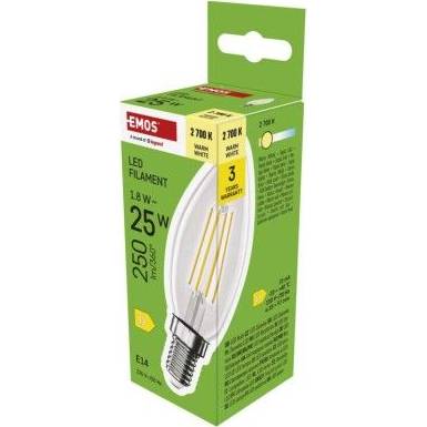 EMOS ZF3D02 LED bulb Filament candle / E14 / 1,8 W (25 W) / 250 lm / warm white