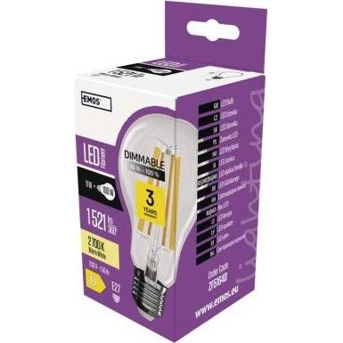 EMOS ZF5164D LED žiarovka Filament A60 / E27 / 11W (100W) / 1521 lm / teplá biela