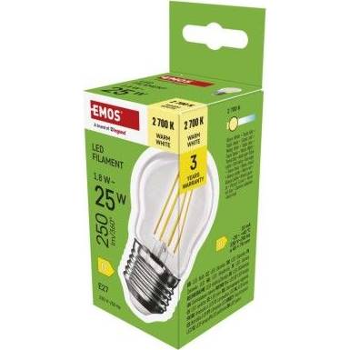 EMOS ZF6D02 Filament Mini Globe LED-Lampe / E27 / 1,8 W (25 W) / 250 lm / warmweiß