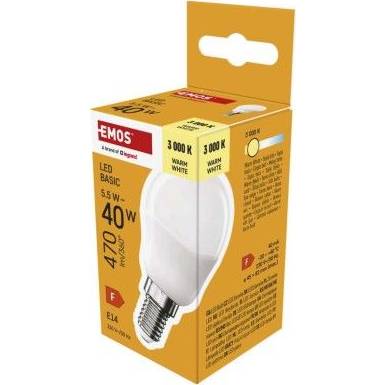 EMOS ZL1F22 LED bulb Basic Mini Globe / E14 / 5,5 W (40 W) / 470 lm / warm white