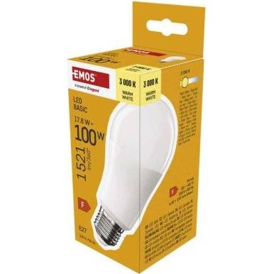 EMOS ZL5F62 LED žiarovka Basic A60 / E27 / 17,8 W (100 W) / 1521 lm / teplá biela