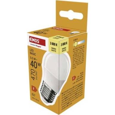 EMOS ZL6F22 LED bulb Basic Mini Globe / E27 / 5,5 W (40 W) / 470 lm / warm white