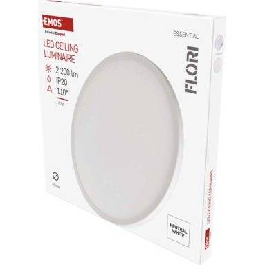 EMOS ZM1401 LED přisazené svítidlo FLORI kruhové, bílé, 22W, neutrální bílá