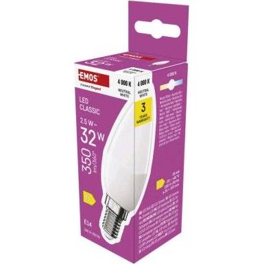 EMOS ZQ3D13 Classic LED-Kerzenlampe / E14 / 2,5 W (32 W) / 350 lm / neutralweiß