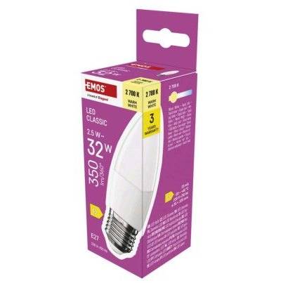 EMOS ZQ4D11 Classic LED candle bulb / E27 / 2,5 W (32 W) / 350 lm / warm white