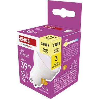 EMOS ZQ8E22 Classic LED bulb MR16 / GU10 / 4 W (39 W) / 450 lm / warm white