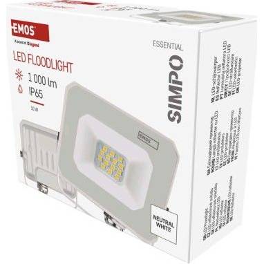 EMOS ZS2213W LED reflektor SIMPO 10 W, bílý, neutrální bílá