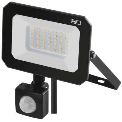 EMOS ZS2333 LED reflektor SIMPO so senzorom pohybu, 30 W, čierny, neutrálna biela