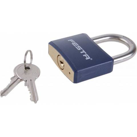 Festa 23312 padlock brass 50mm, shackle diameter 8mm