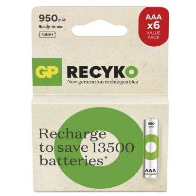 GP B2511V Wiederaufladbare Batterie GP ReCyko 950 AAA (HR03)