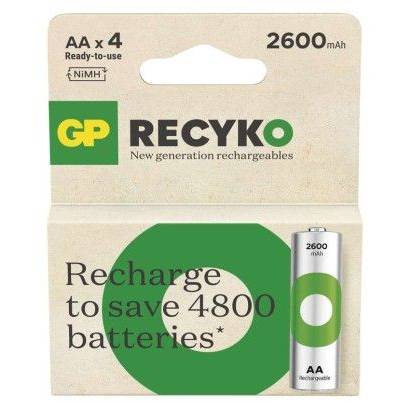 GP B25274 Wiederaufladbare Batterie GP ReCyko 2600 AA (HR6)