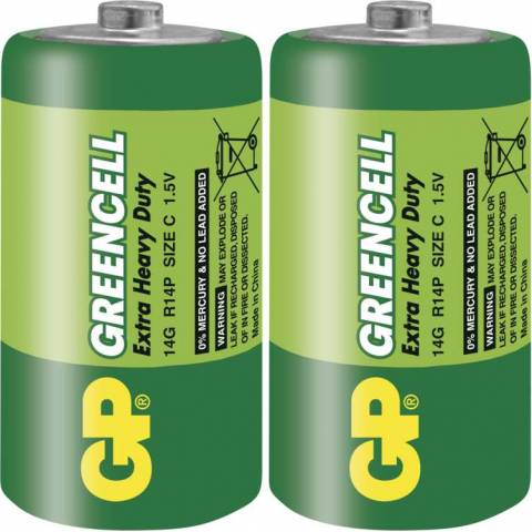 GP Batteries B1230 Zinkochloridová batéria GP Greencell R14 (C) fólia