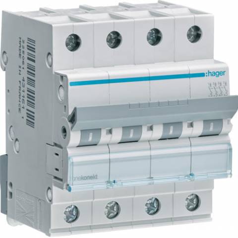 Istič 4-pólový 32A charakteristika C 6kA MCN432 HAGER
