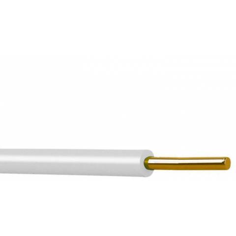 H05V-U 1mm (CY) biely kábel