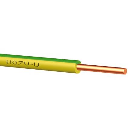 H07V-U 6mm (CY) žlto-zelený kábel
