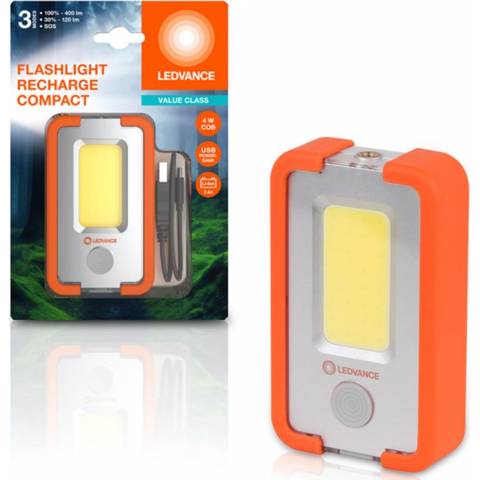 Ledvance 4099854175473 LED svítilna FLASHLIGHT COMPACT RECHARGE 3000mAh s funkcí powerbanky