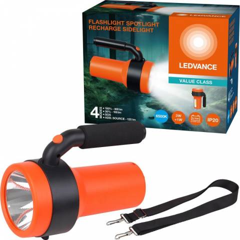 Ledvance 4099854175787 LED flashlight FLASHLIGHT SPOTLIGHT SIDELIGHT 2400mAh with power bank function