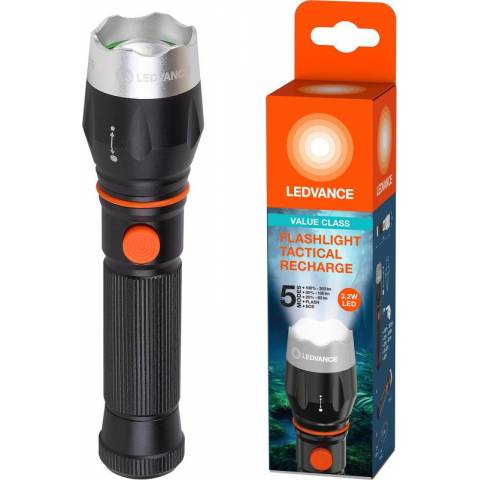 Ledvance 4099854175800 LED baterka FLASHLIGHT TACTICAL IP22 1500mAh