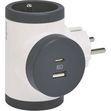 Legrand L049437 LEGRAND Revolution 2× socket, 1×USB-A + 1×USB-C