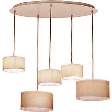 Massive 110868 Suspension ideal lux ekos sp5 round beige