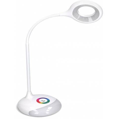 Dobíjacia stolová lampa LED Massive WO44, 5 W, RGB podsvietenie, stmievateľná, napájanie cez USB