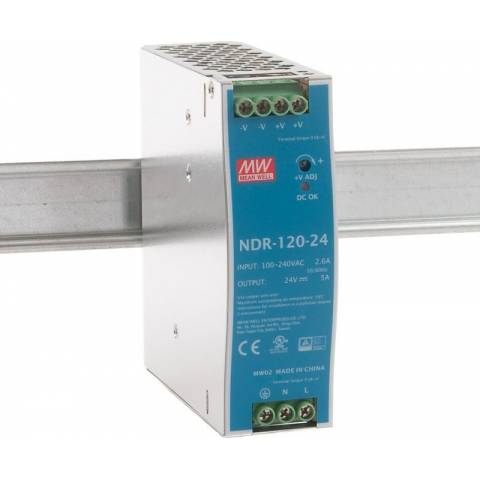 Mean Well NDR-120-24 Schaltnetzteil NDR-120-24 120W 24VDC