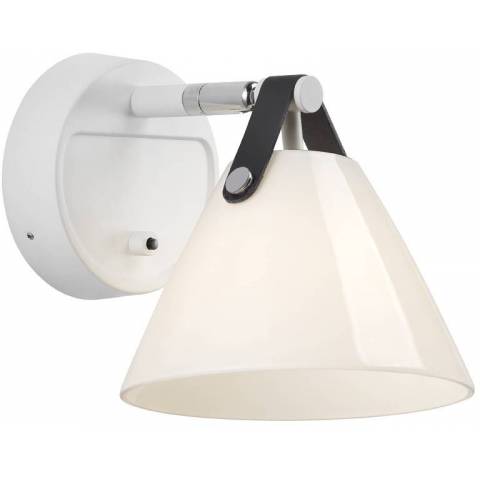 Nordlux NL 46241001 NORDLUX 46241001 Strap - Skleněná designová lampička 17cm, bílá