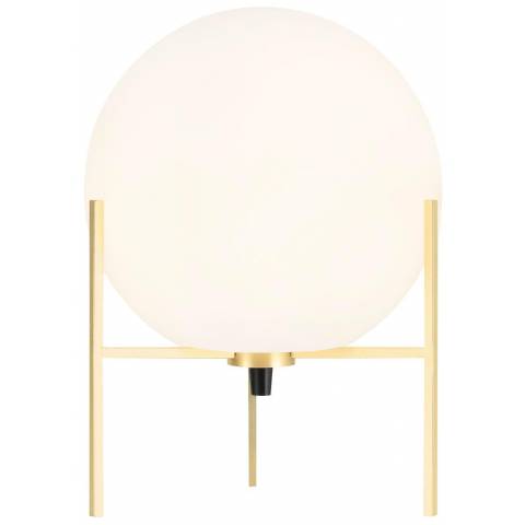Nordlux NL 47645001 NORDLUX 47645001 Alton - Elegantní stolní lampa Ø20cm, bílá/mosaz