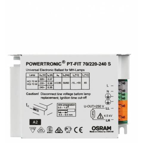 Ballast for HQI-T 70W lamps HQI-TS 70W PT-FIT 70/220-240 S