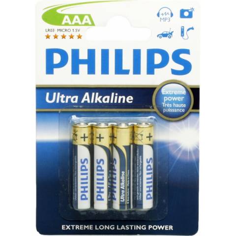 Batterie Ultra Alkaline AAA LR03E4B/10 Blister 4xAAA