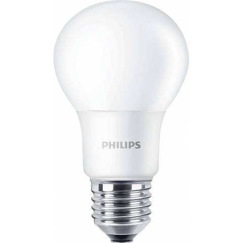 LED E27 baňka opál náhrada 60W žárovky spotřeba 8,5W barva 2700°K nestmívatelné