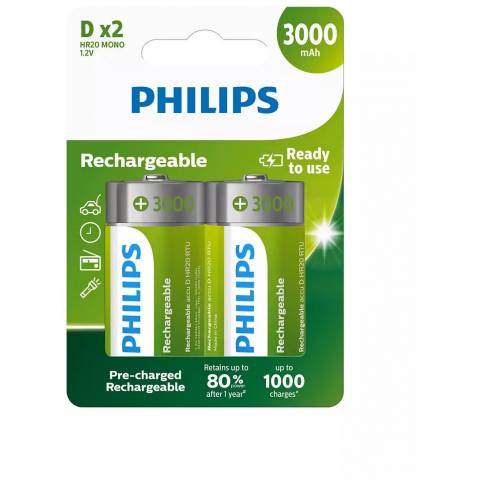 Rechargeable Ni-MH battery D 3000mAh R20B2A300/10