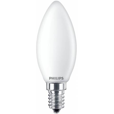 Sklenená matná žiarovka Philips Classic LEDcandle E14