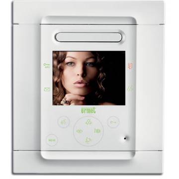 Digitálny systém URMET 1083 - 3,5'' farebný TFT HANDS-FREE videotelefón 1706/6, biely